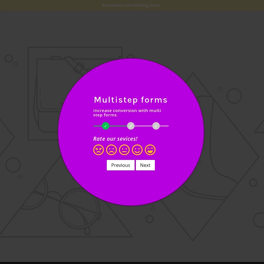 Multiple steps form example